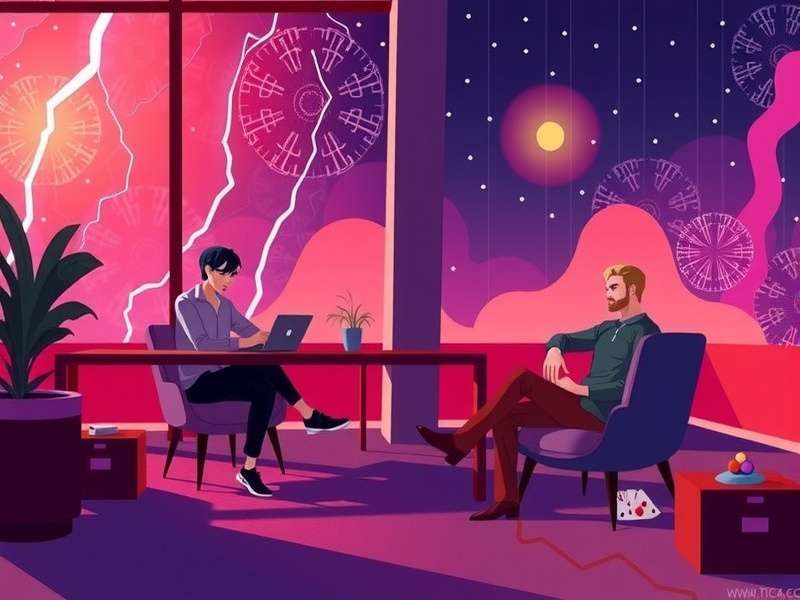 A vibrant gaming setup with multiple screens showing Code ACE game visuals