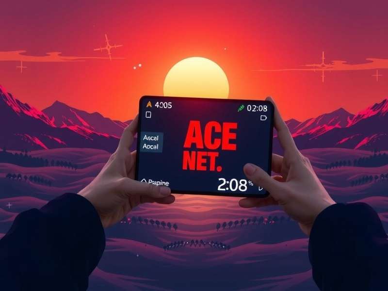 Vibrant digital network hub with glowing connections representing ACE NET