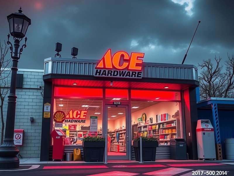 Ace Hardware Store Front in Mumbai with Code ACE branding